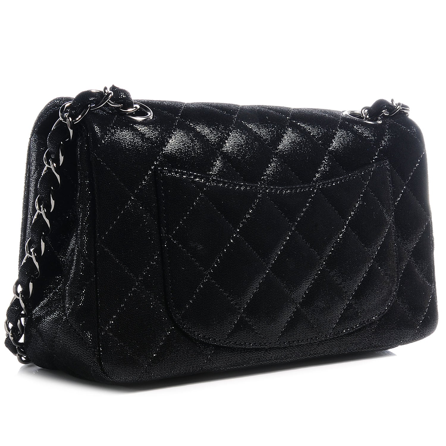 Chanel Sequin Goatskin Crystal CC Mini Flap Black 3 of 8