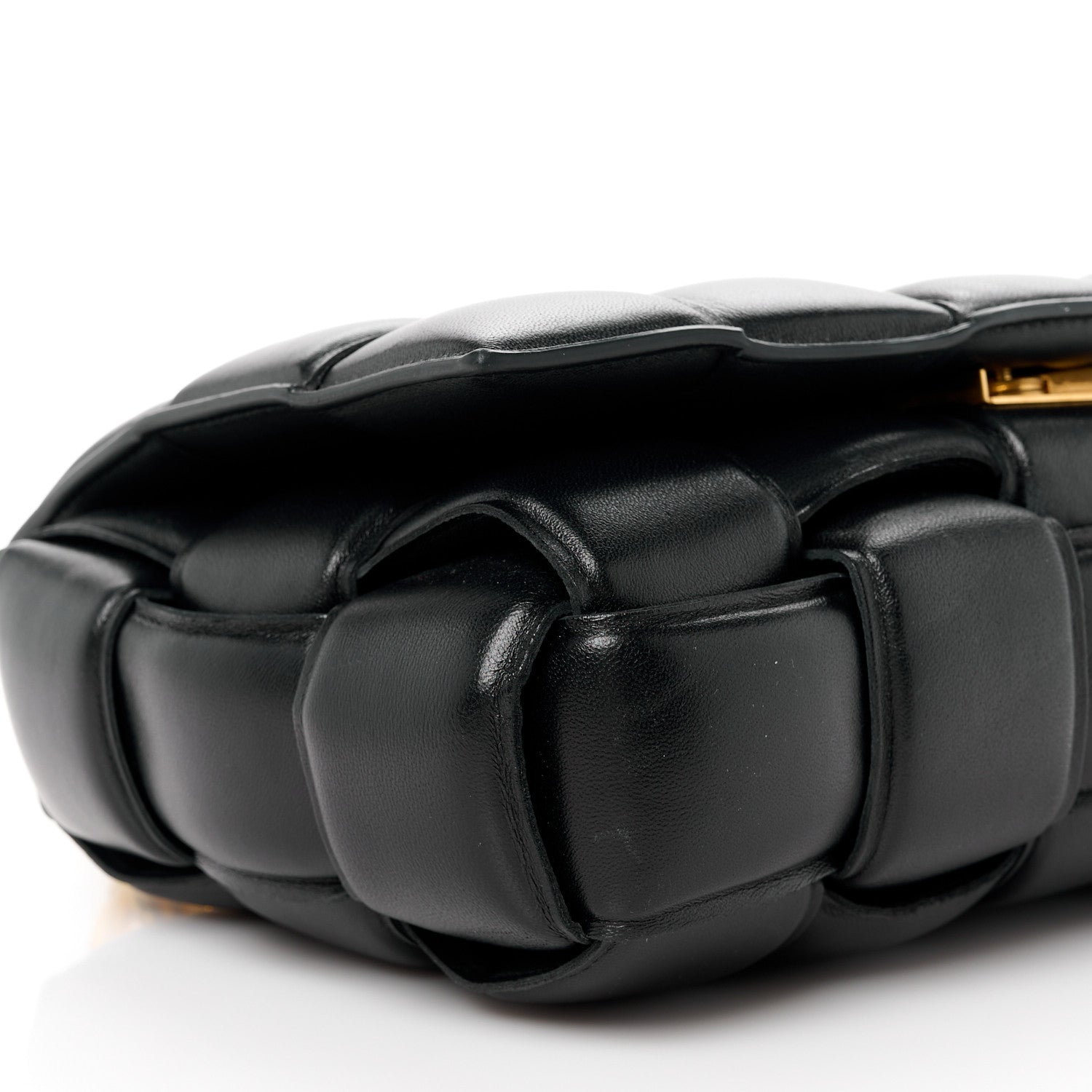 Bottega Veneta Lambskin Maxi Intreccio Padded Chain Cassette Crossbody Bag Black 9 of 10