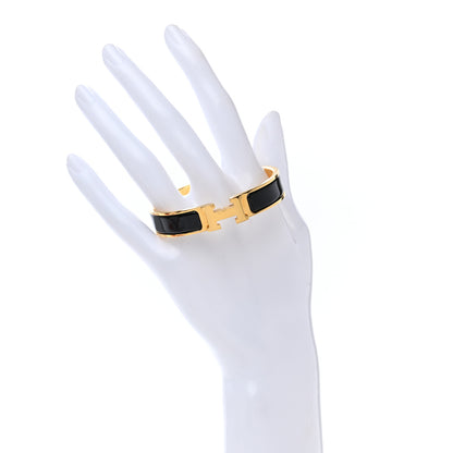 Hermes Enamel Narrow Clic Clac H Bracelet PM Black 2 of 5