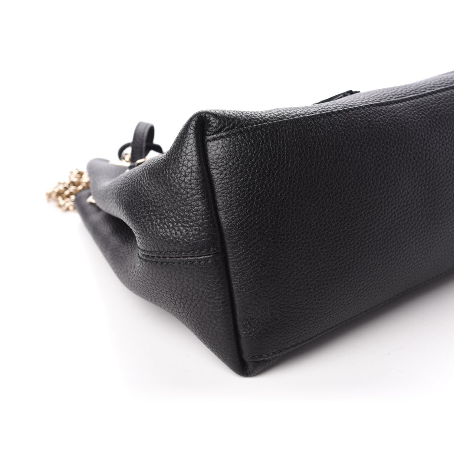 Gucci Pebbled Calfskin Medium Soho Chain Shoulder Bag Black 6 of 9