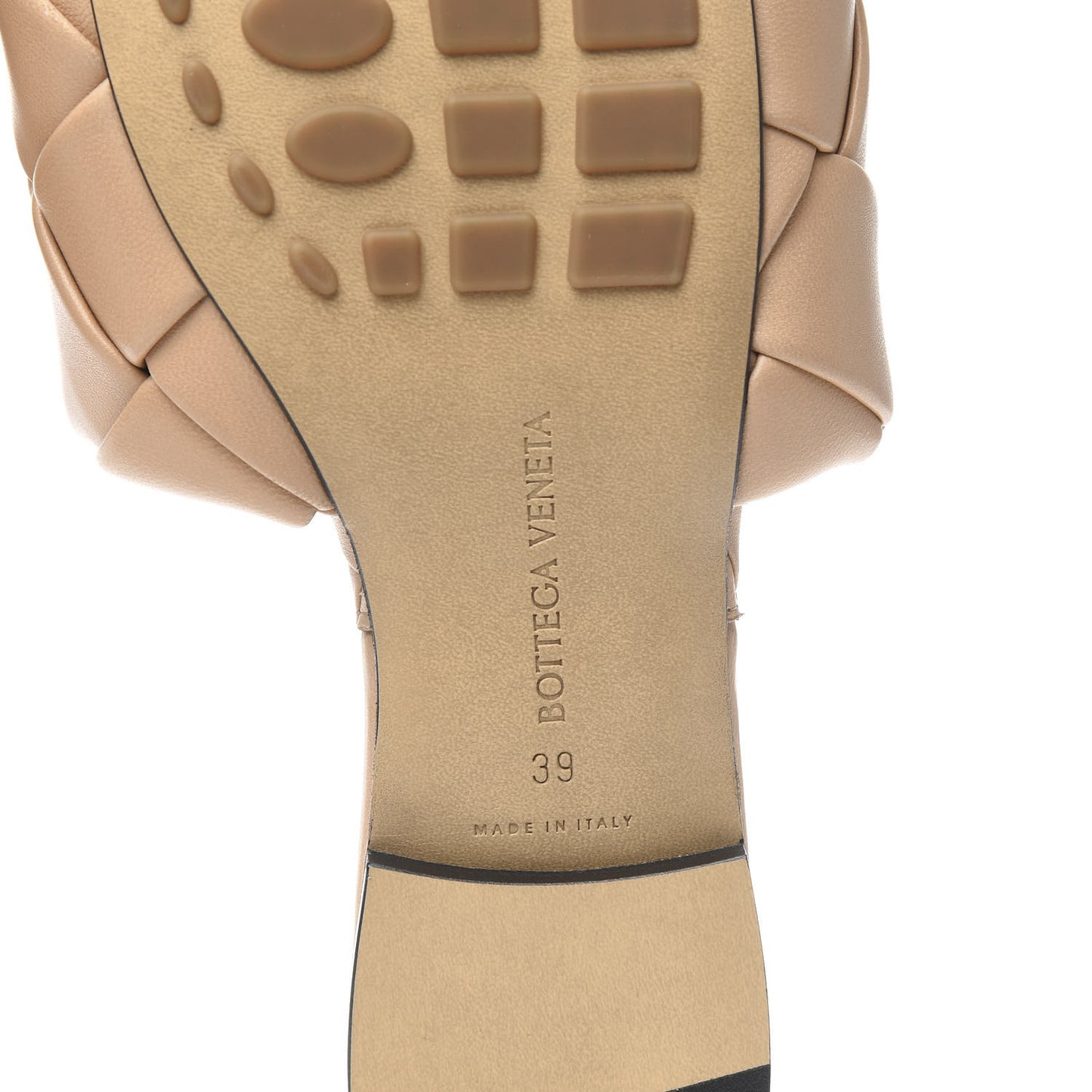 Nappa Maxi Intrecciato Lido Flat Sandals 39 Slipper
