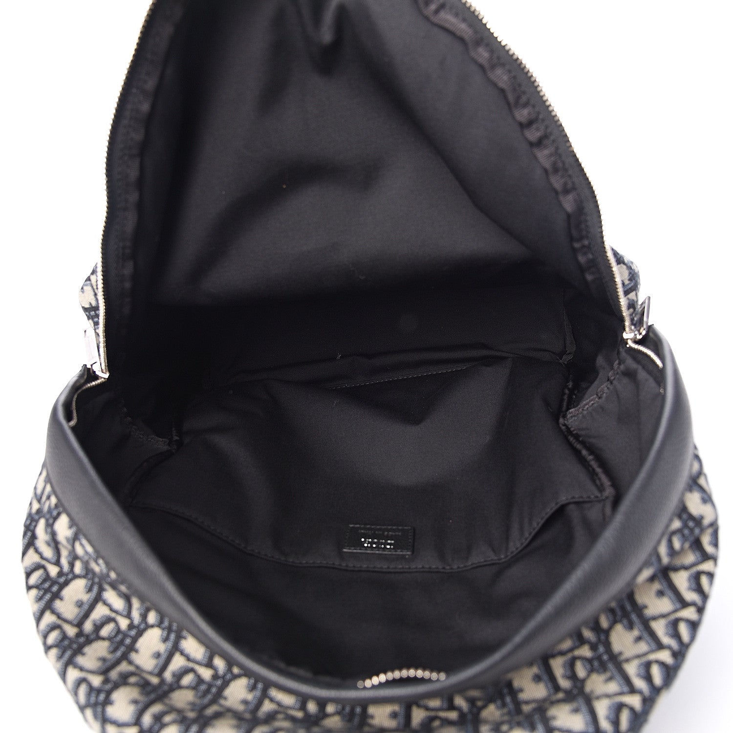 Christian Dior Oblique Calfskin Rider Backpack Beige Black 4 of 8