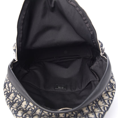 Christian Dior Oblique Calfskin Rider Backpack Beige Black 4 of 8