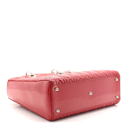 Christian Dior Patent Cannage Large Lady Dior Fuchsia 4 of 10