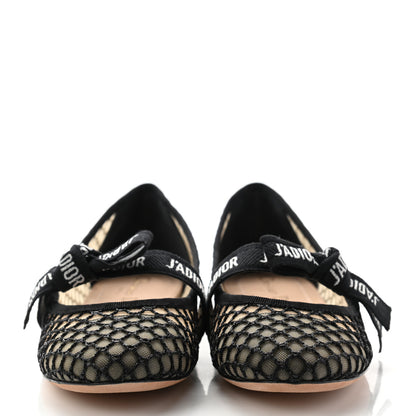 Christian Dior Resille Ribbon Miss J'Adior Ballet Flat 37 Black 2 of 7