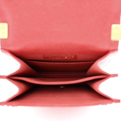 Chanel Caviar Quilted North South Boy Flap Red 5 of 11