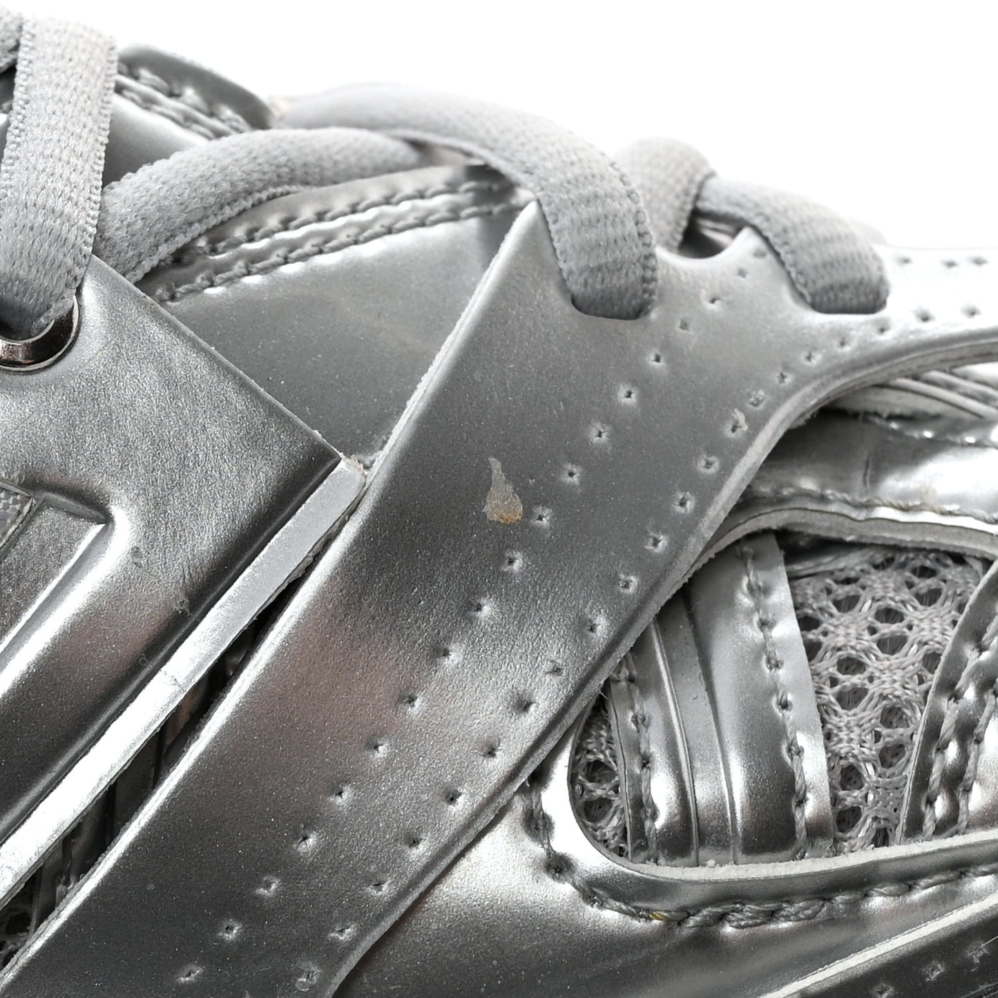 Mesh Nylon Mens Track Sneakers 40 Silver