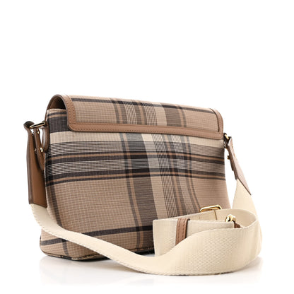 Burberry Calfskin Tartan Note Crossbody Bag Light Fawn 3 of 16