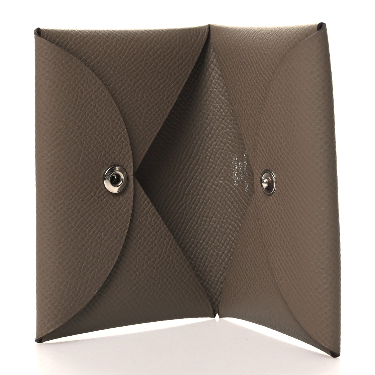 Hermes Epsom Calvi Card Case Etoupe 5 of 10