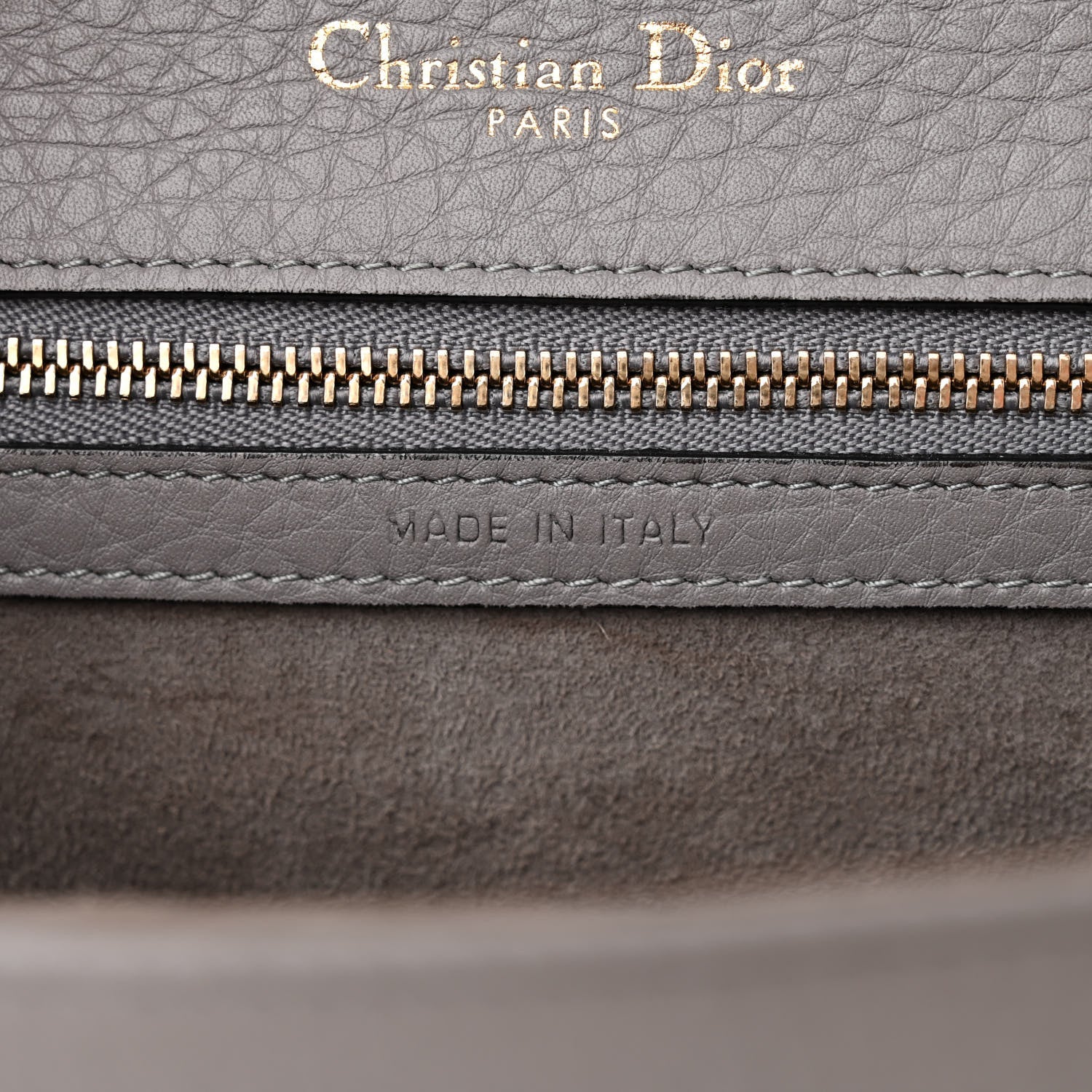 Christian Dior Grained Calfskin Medium Diorama Flap Bag Gris 7 of 10