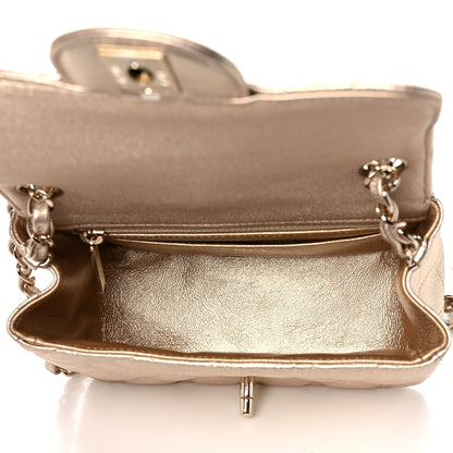 Chanel Metallic Lambskin Quilted Mini Square Flap Gold 4 of 10