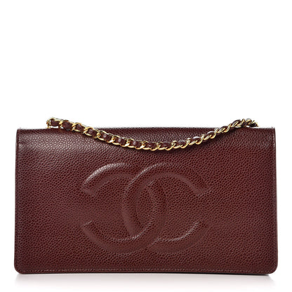 Chanel Caviar Timeless CC Wallet On Chain WOC Dark Brown 1 of 11