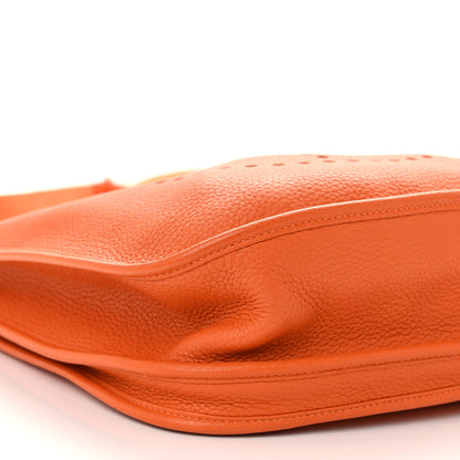 Hermes Taurillon Clemence Evelyne III GM Orange 9 of 10