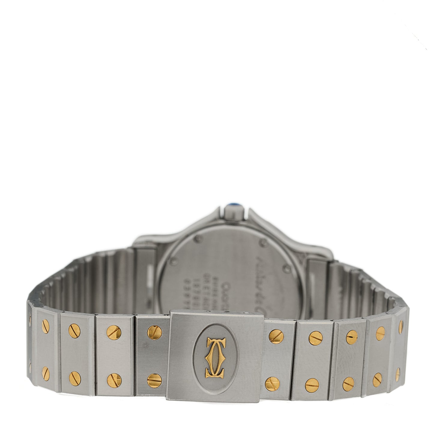 Stainless Steel 18K Yellow Gold 29mm Santos Octagon Quartz Watch