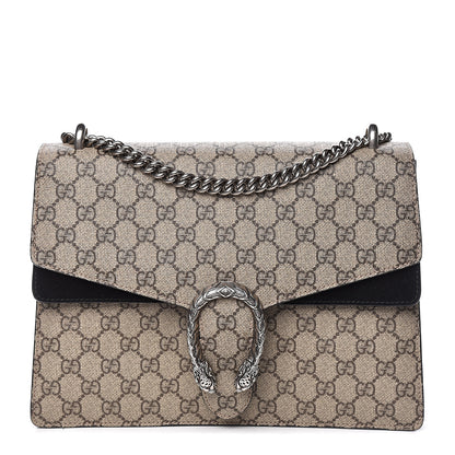 Gucci GG Supreme Monogram Medium Dionysus Shoulder Bag Black 1 of 16