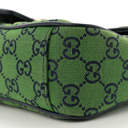 Gucci Monogram Multicolor Matelasse Diagonal Small GG Marmont Shoulder Bag Green Blue 10 of 10