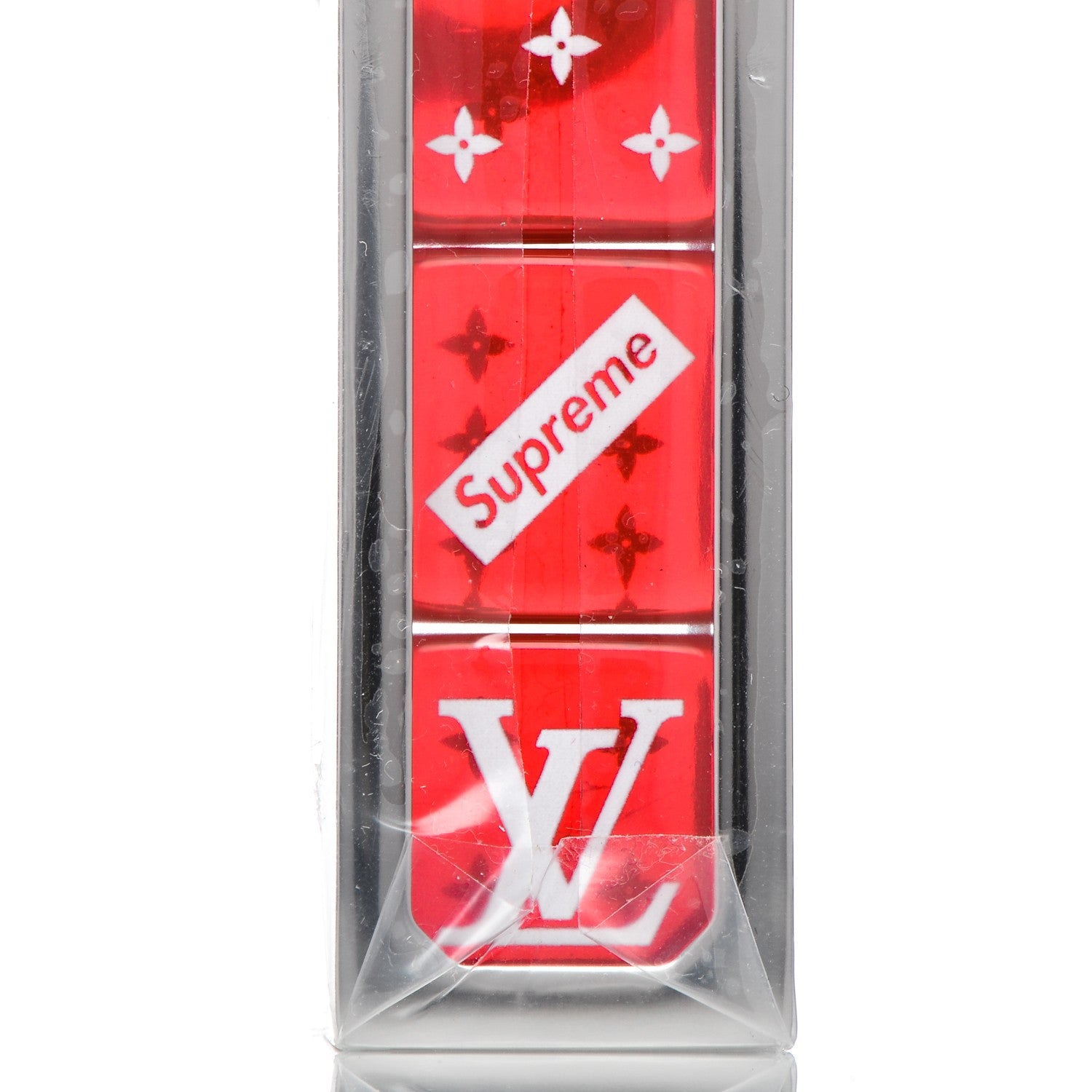 Louis Vuitton X SUPREME Dice Key Chain Bag Charm Red 193614