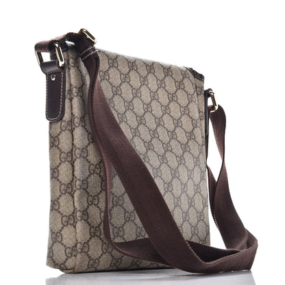Gucci GG Plus Monogram Small Flap Messenger Bag Beige Dark Brown 3 of 7