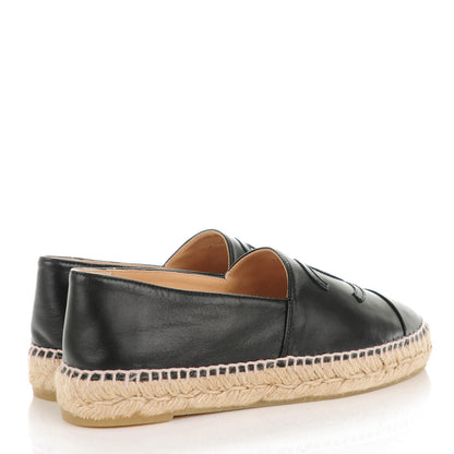 Chanel Lambskin CC Espadrilles 39 Black 4 of 9