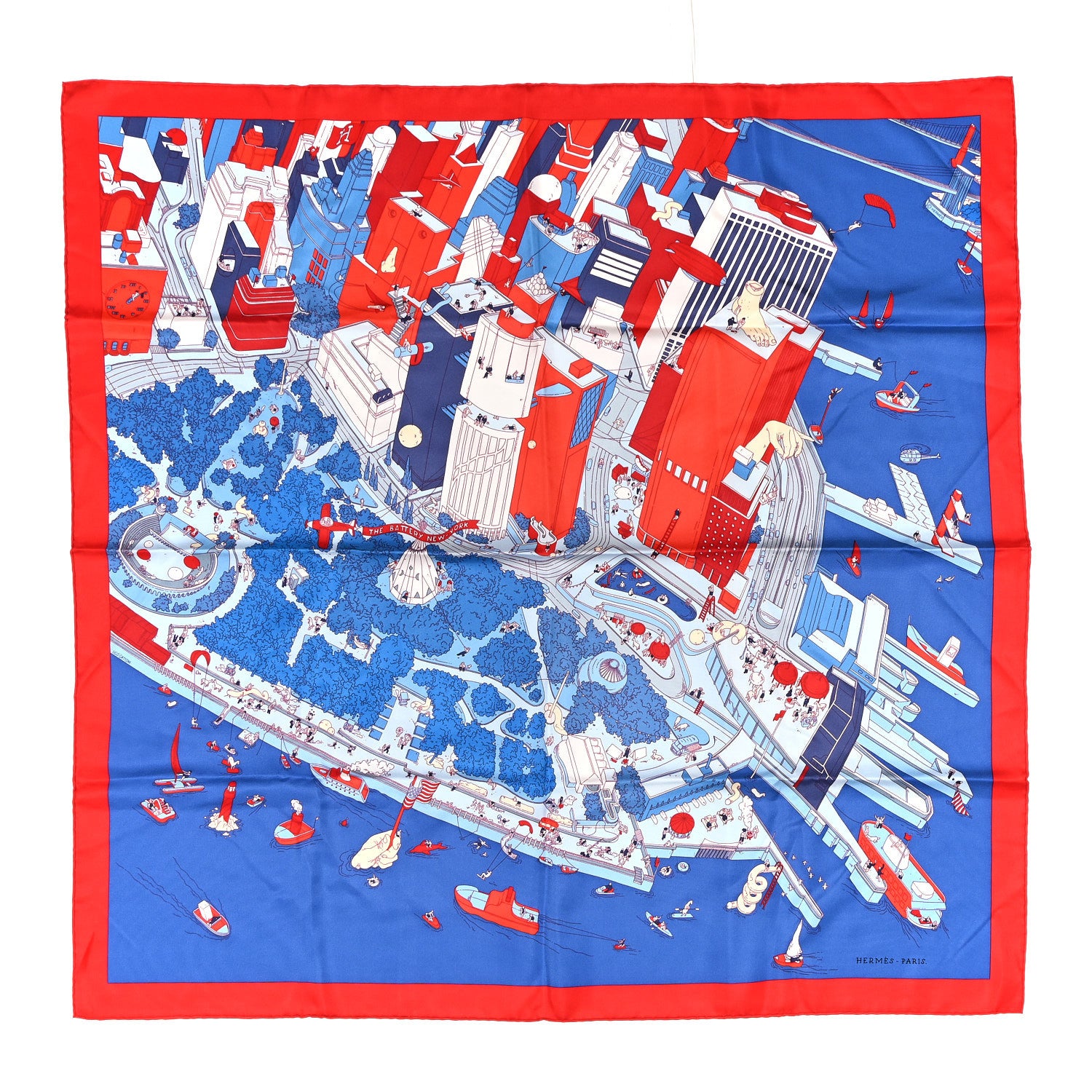 Hermes Silk The Battery New York Scarf 90 1 of 5