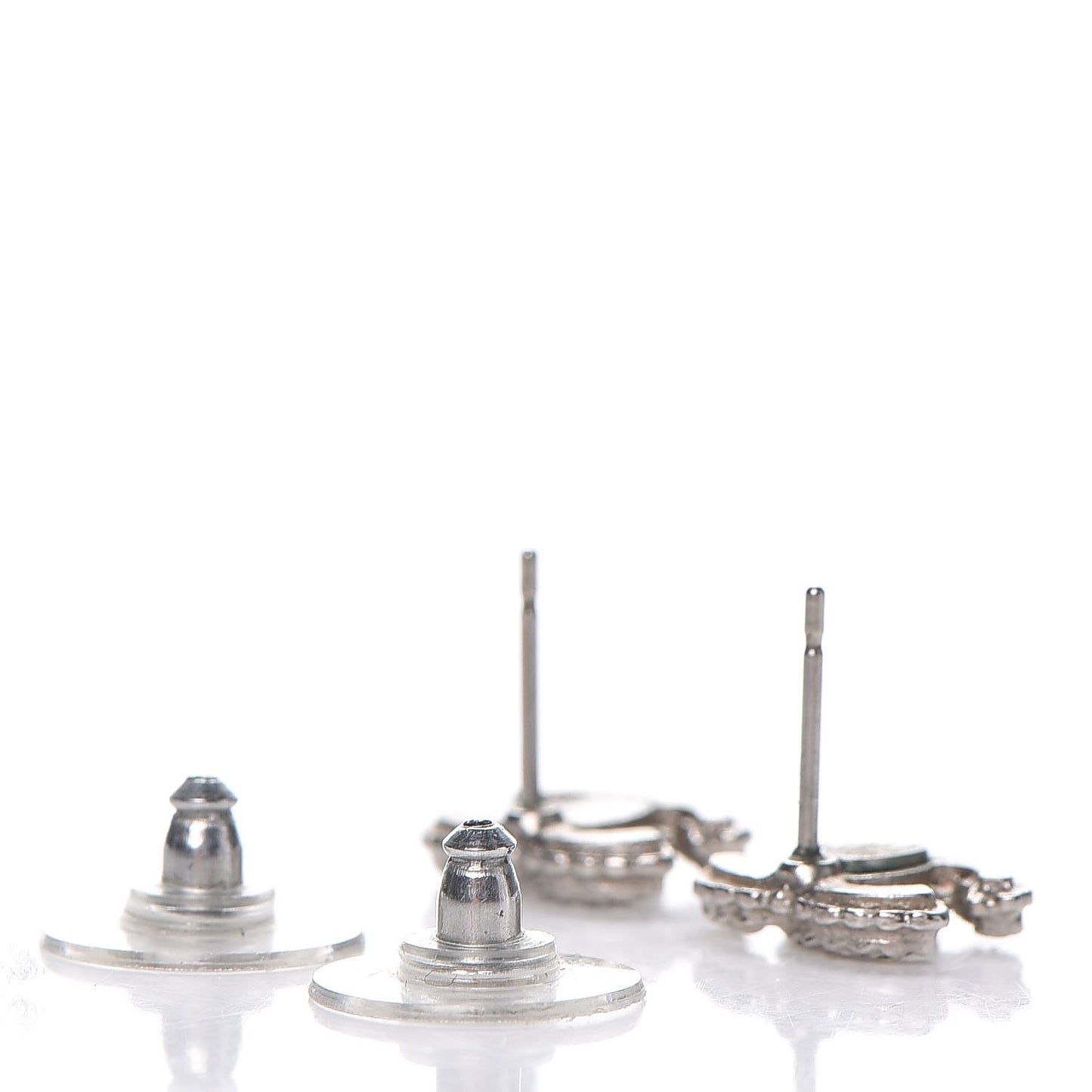 Crystal Mini Timeless CC Earrings Silver