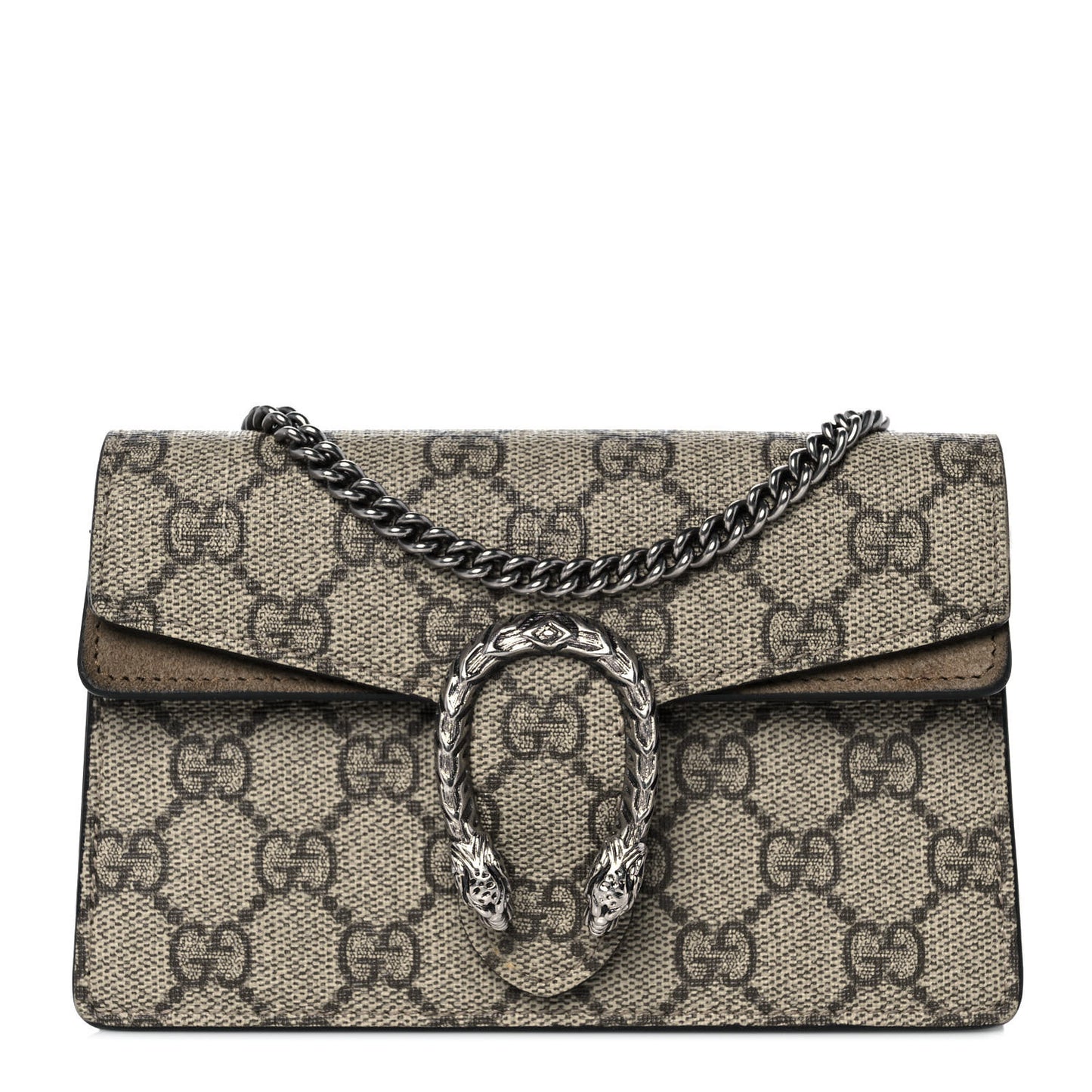 GG Supreme Monogram Super Mini Dionysus Shoulder Bag Taupe