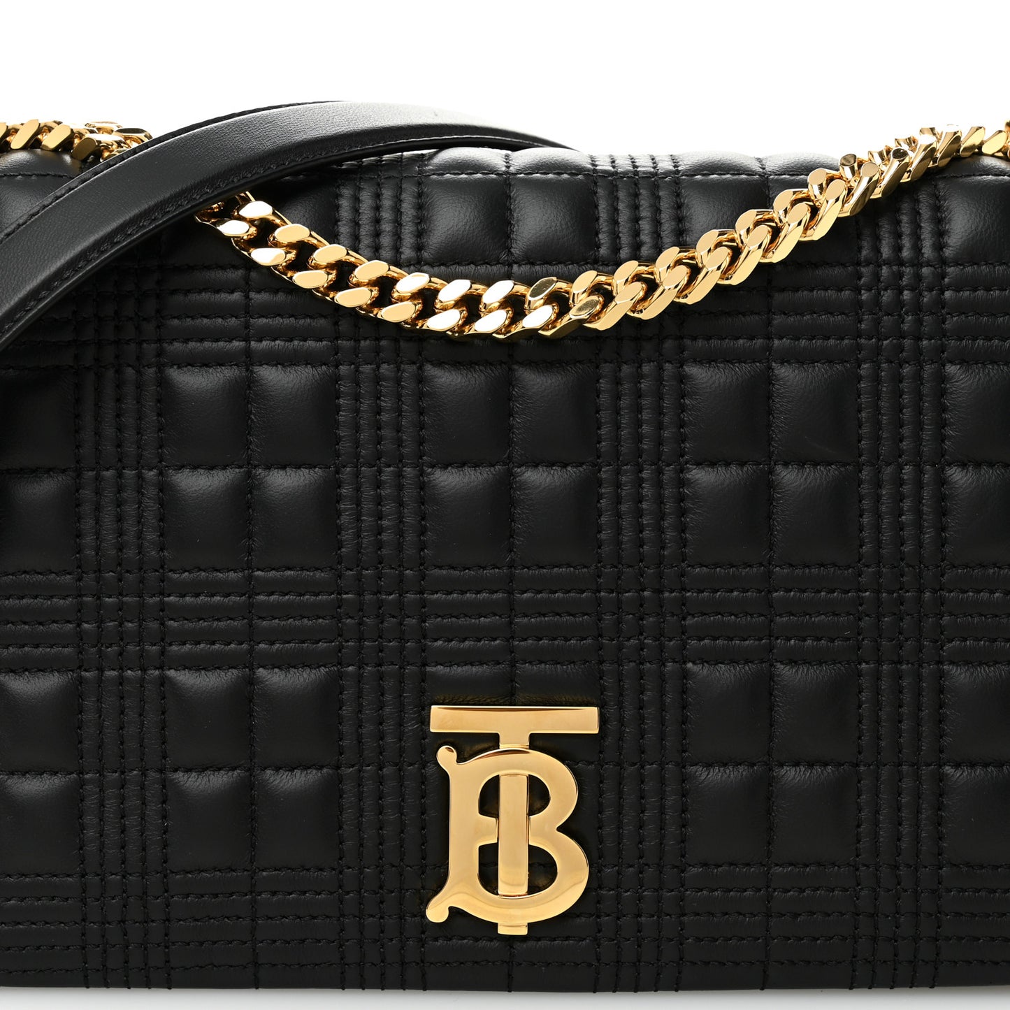 Lambskin Quilted Medium Lola Bag Black
