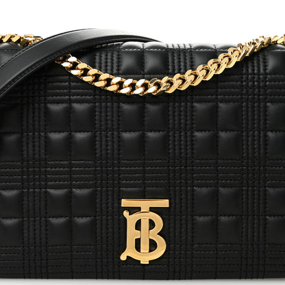 Burberry Lambskin Quilted Medium Lola Bag Black 8 of 10
