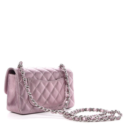 Chanel Metallic Calfskin Quilted Mini Rectangular Flap Pink 3 of 10