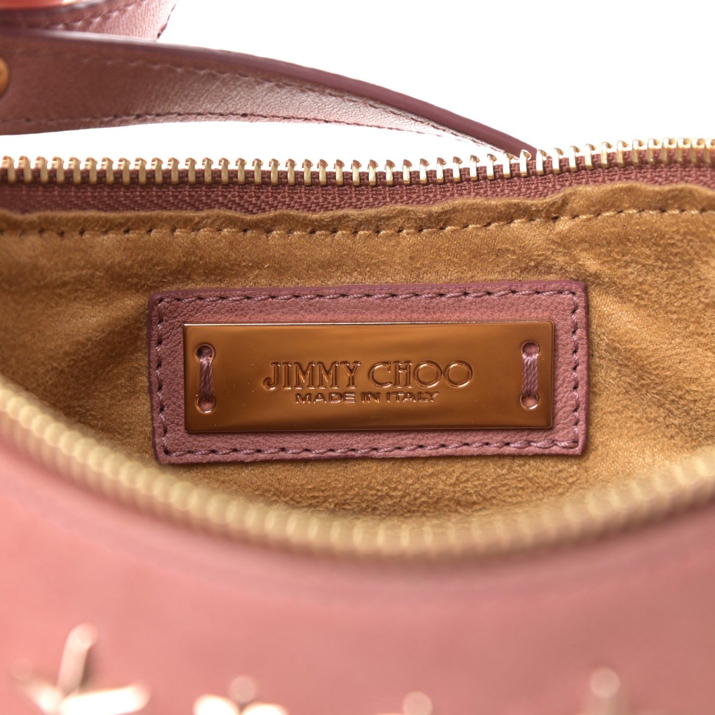 Calfskin Star Studded Shoulder Bag Pink