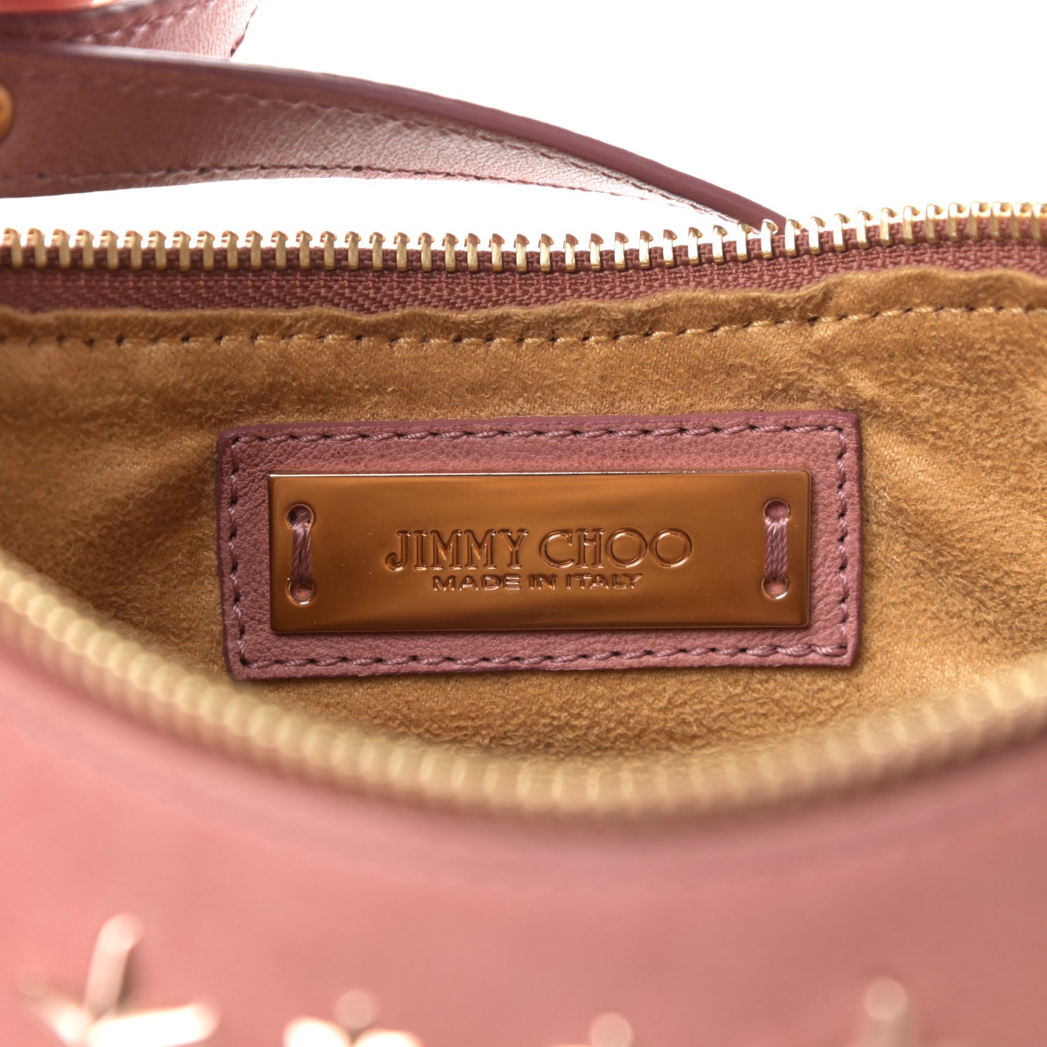 Jimmy Choo Calfskin Star Studded Shoulder Bag Pink 6 of 9