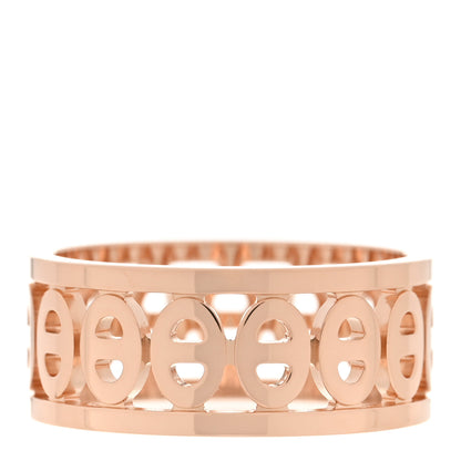 Hermes 18K Rose Gold PM Chaine d'Ancre Divine Ring 53 6.5 1 of 5