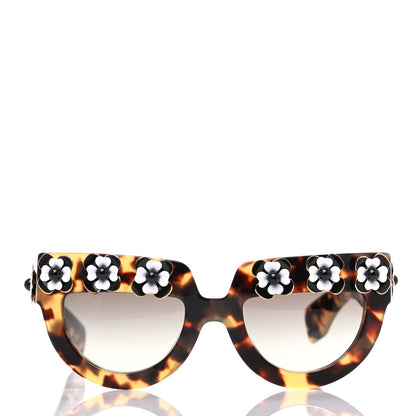 Prada Acetate Flower Poeme Sunglasses SPR26P Tortoise 2 of 8