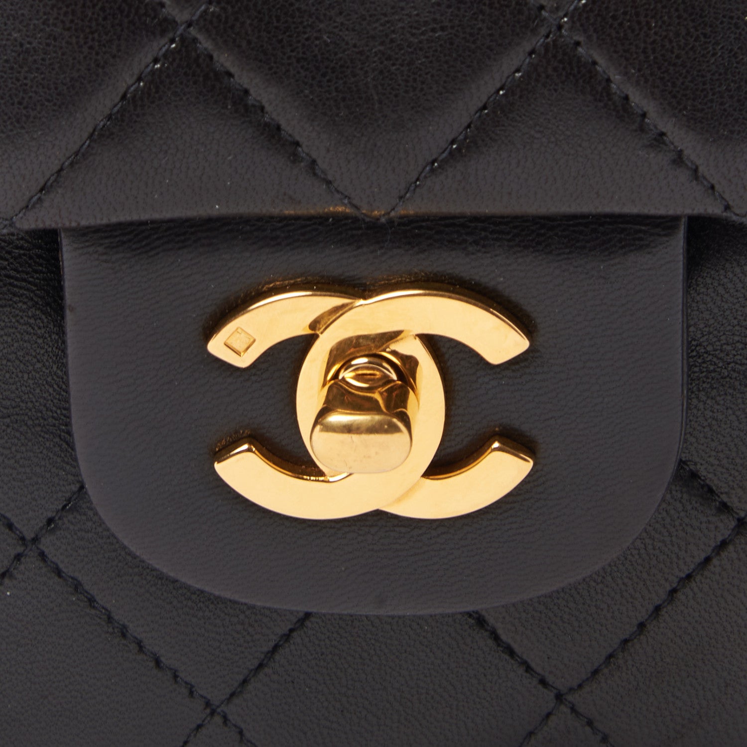 Chanel Lambskin Quilted Medium Double Flap Black 8 of 10