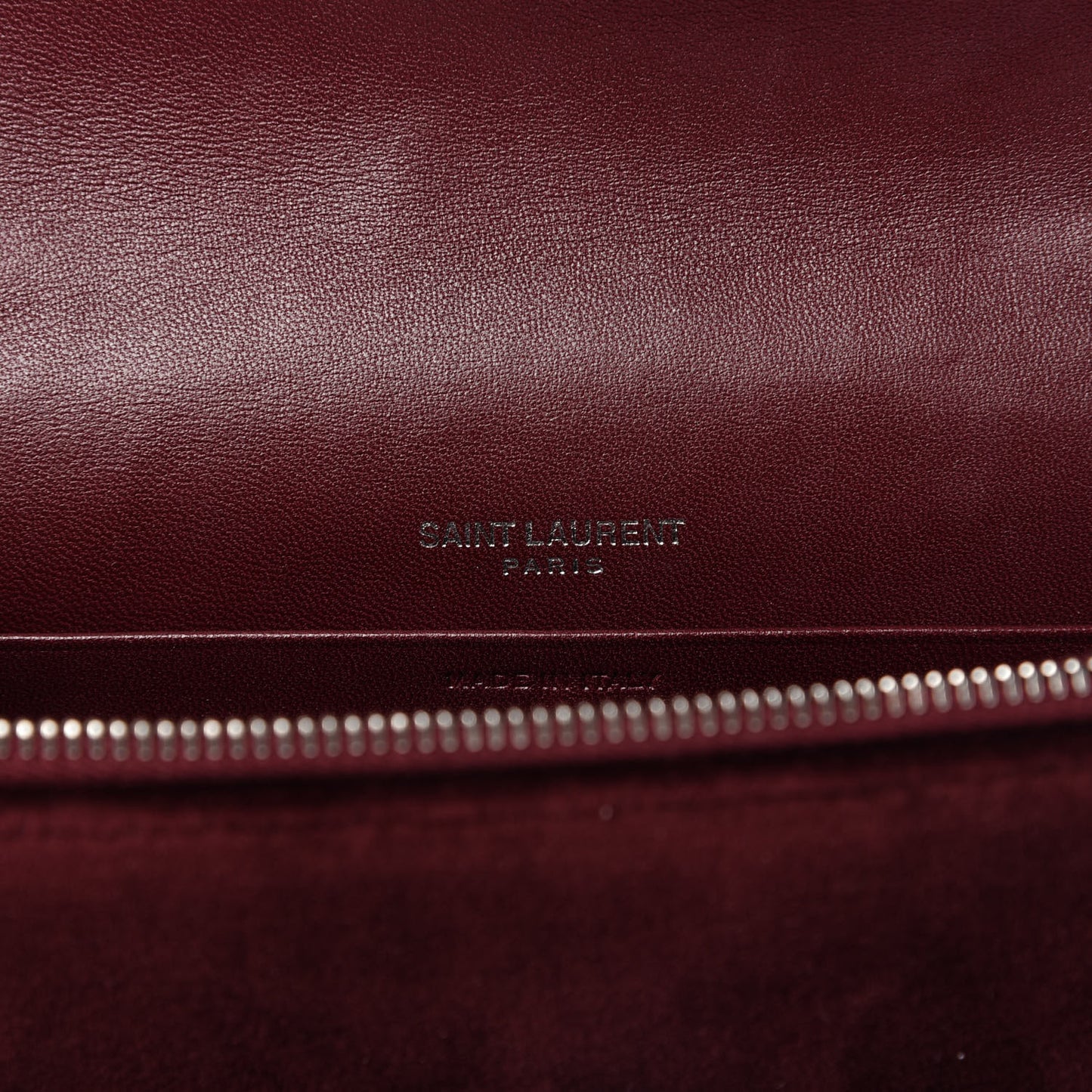 Velvet Crystal Monogram Kate Tassel Shoulder Bag Burgundy