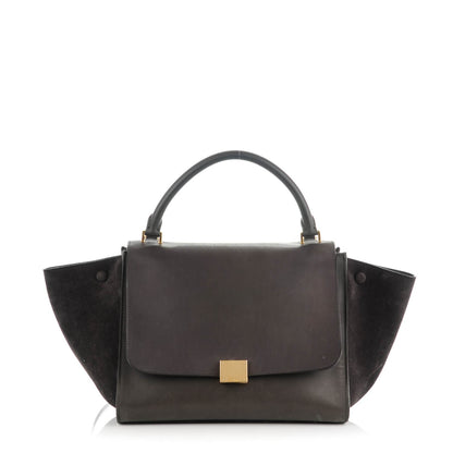 Celine Smooth Calfskin Suede Medium Trapeze Grey 1 of 10