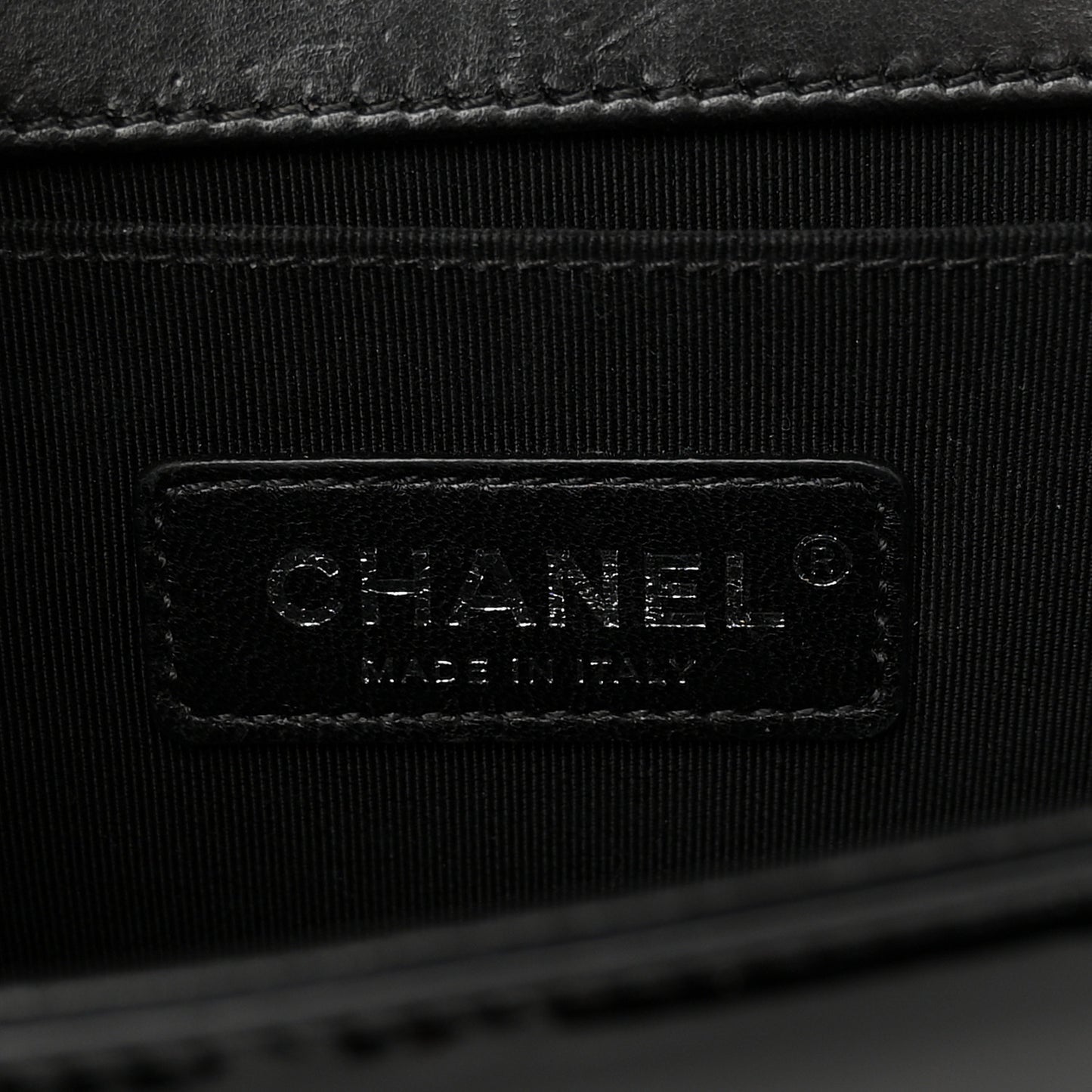 Patent Glitter PVC Chevron Quilted Medium Boy Flap Black Silver