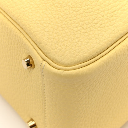 Hermes Taurillon Clemence Mini Lindy 20 Jaune Poussin 12 of 12