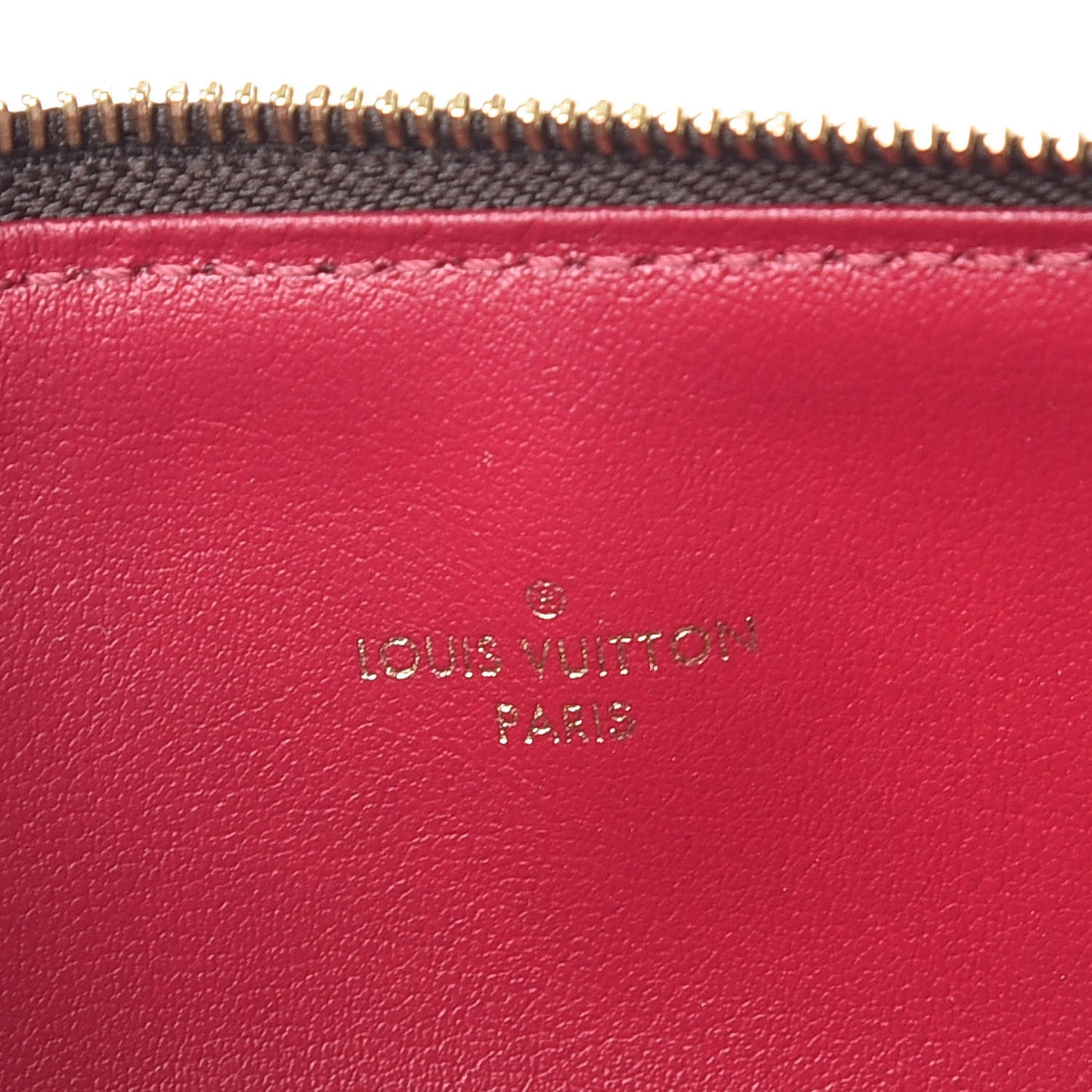 Monogram Felicie Chain Wallet Zippered Insert Fuchsia