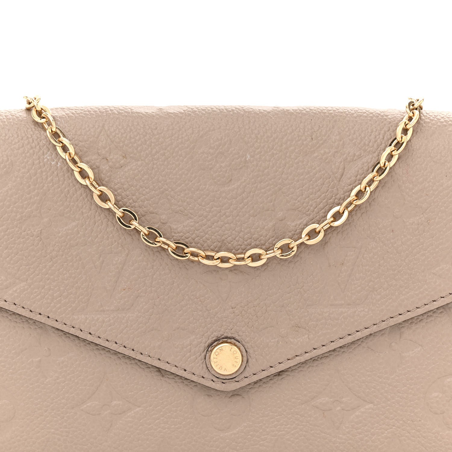 Louis Vuitton Empreinte Pochette Felicie Chain Wallet Tourterelle 9 of 14