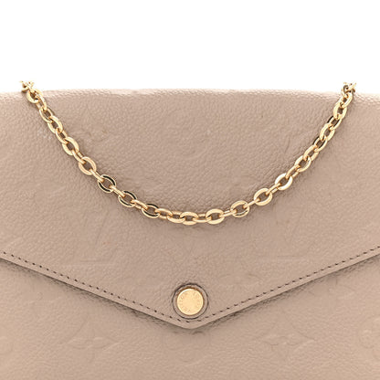 Louis Vuitton Empreinte Pochette Felicie Chain Wallet Tourterelle 9 of 14