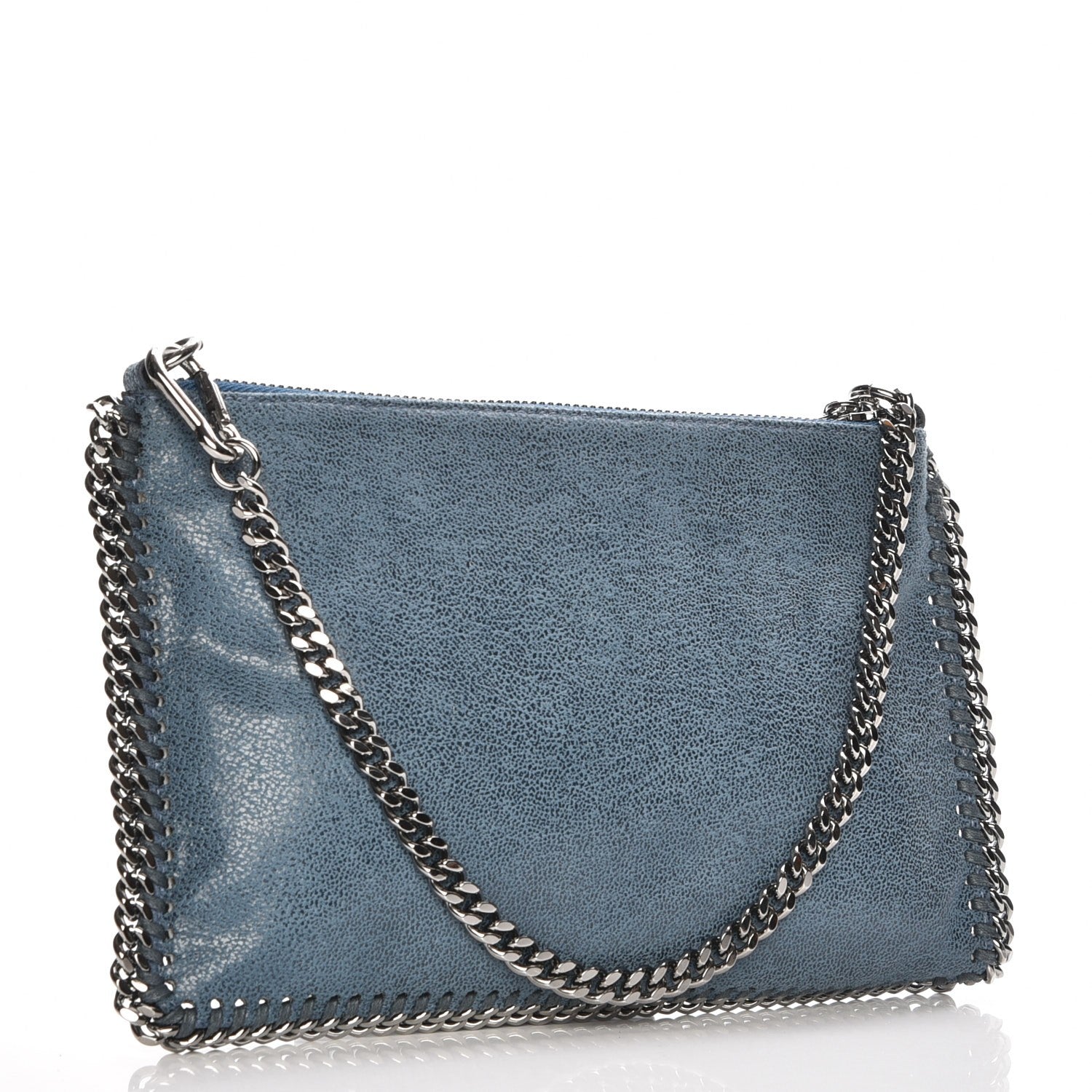 Stella McCartney Shaggy Deer Falabella Clutch Blue 3 of 7