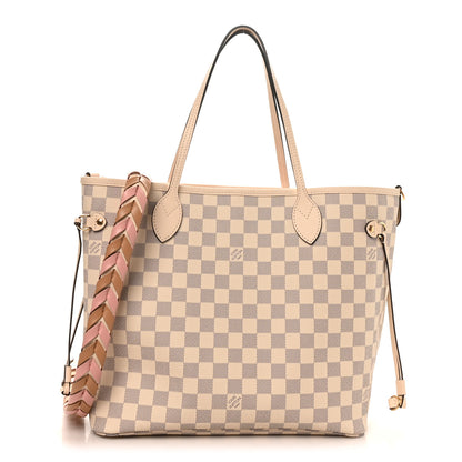 Louis Vuitton Damier Azur Braided Neverfull MM Pink 1 of 10
