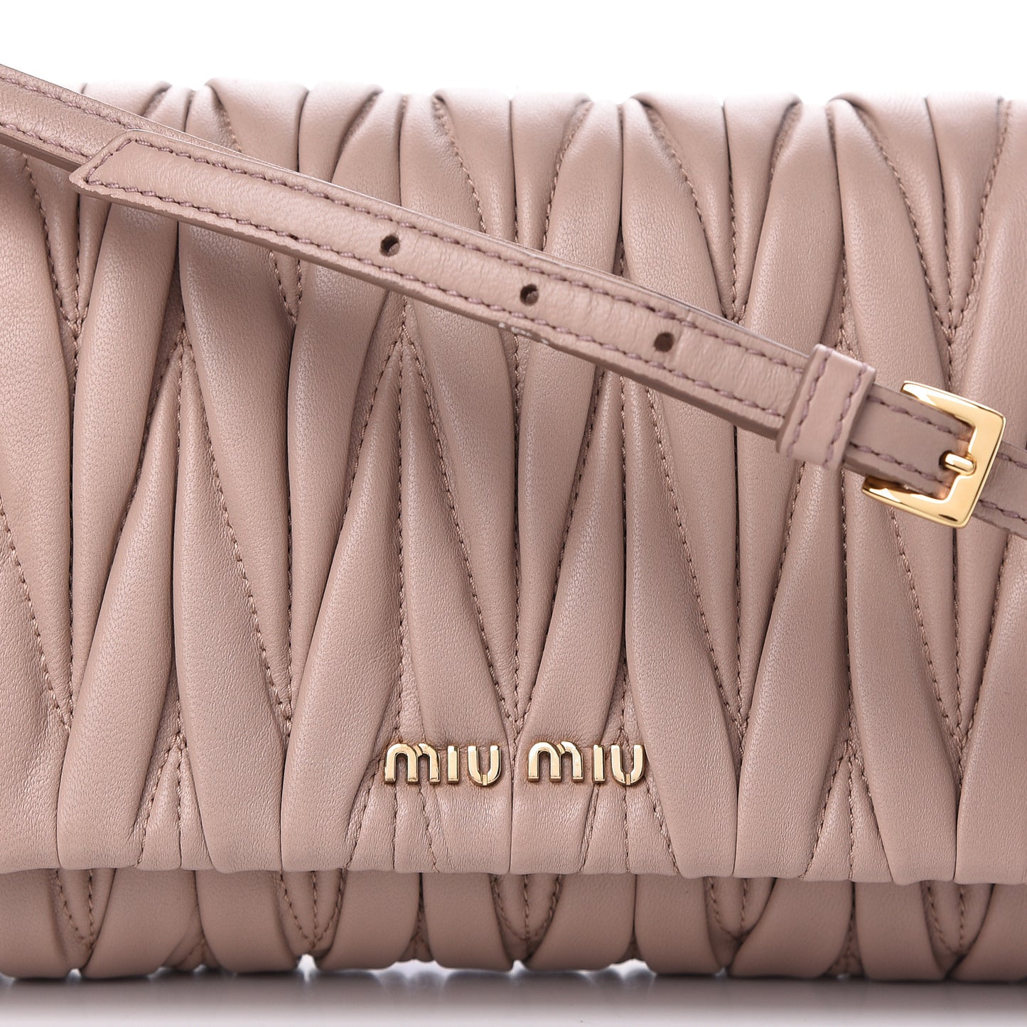 Nappa Matelasse Clutch Cammeo