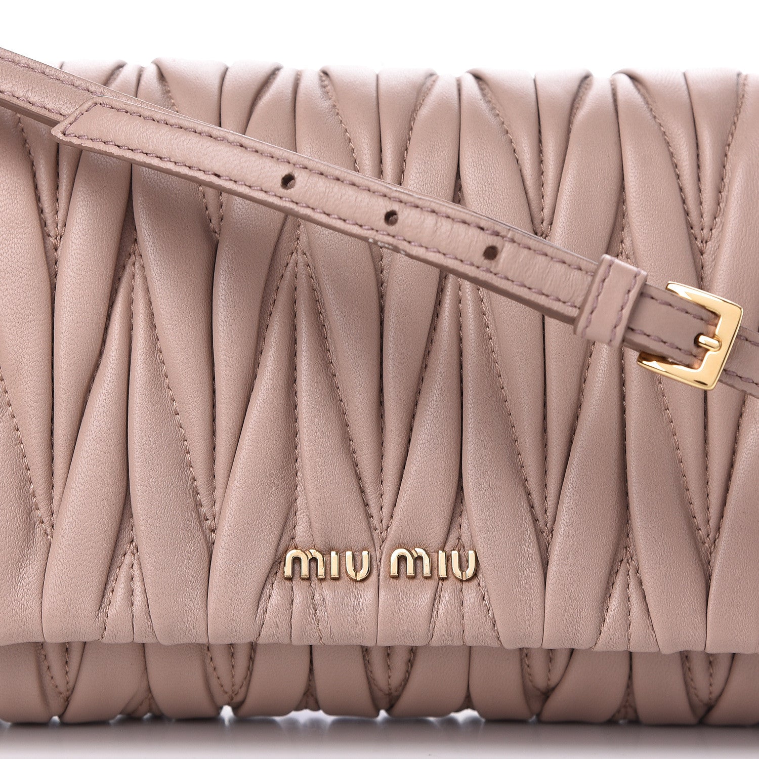 Miu Miu Nappa Matelasse Clutch Cammeo 8 of 10