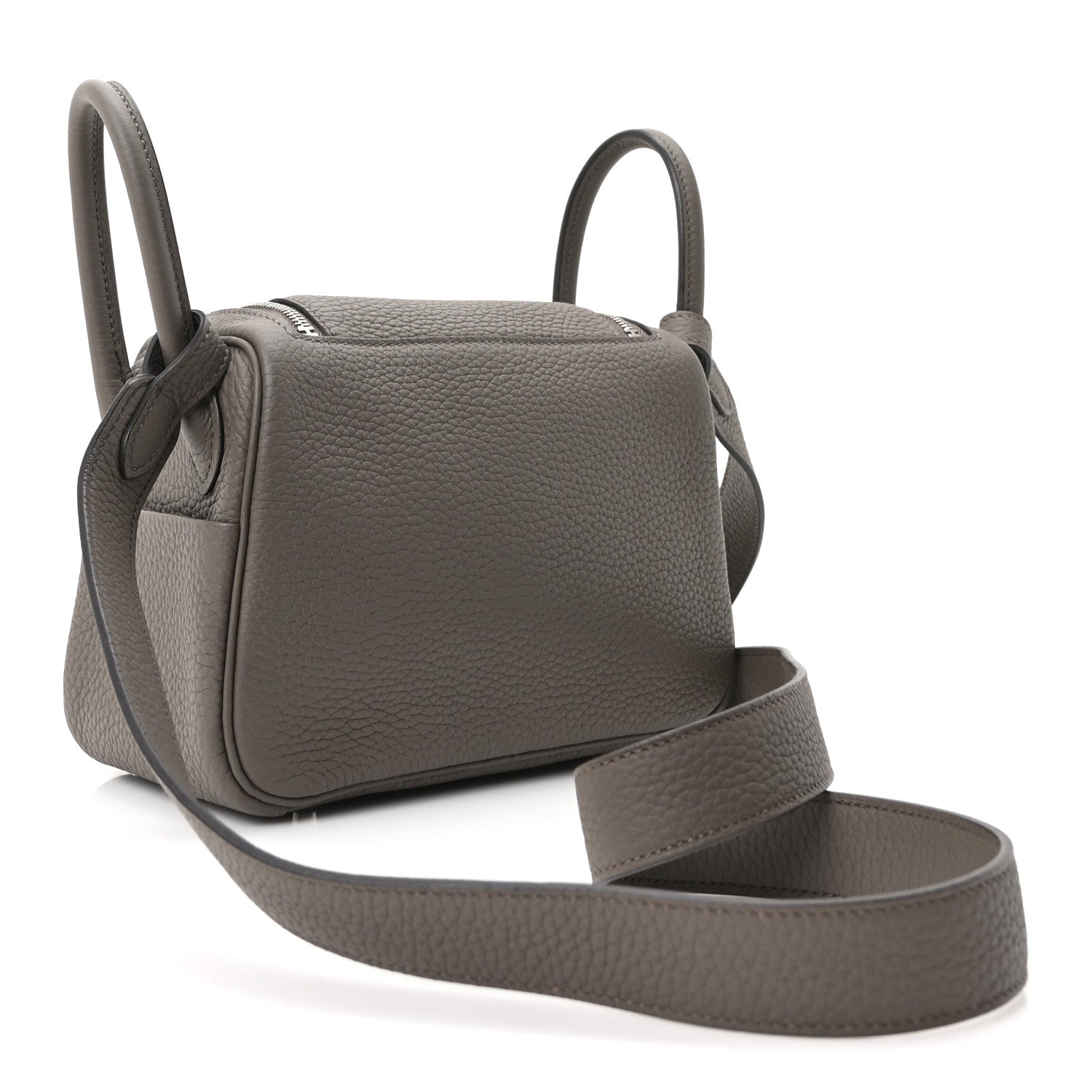 Hermes Taurillon Clemence Mini Lindy 20 Etain 2 of 9