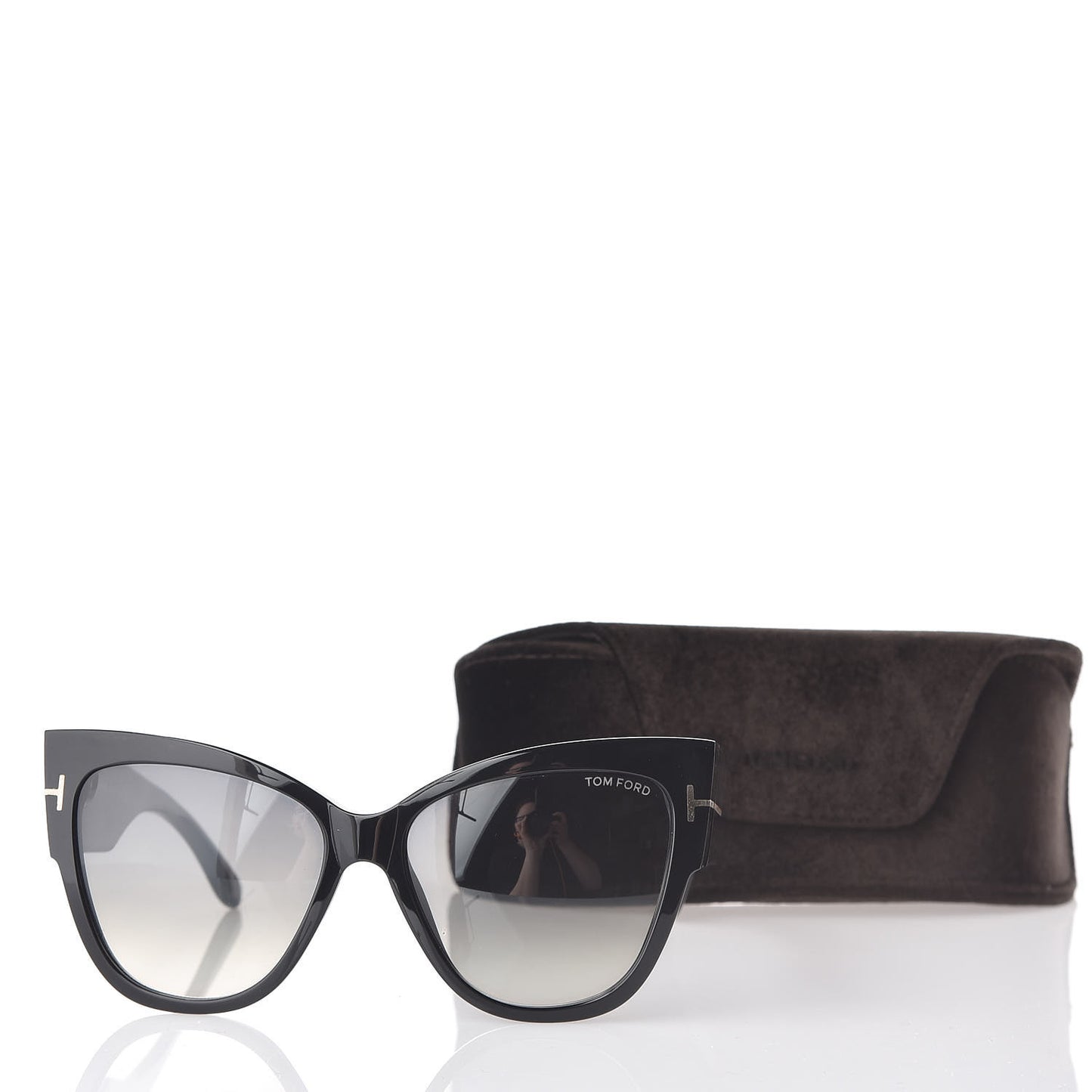 Acetate Anoushka Cat Eye Sunglasses TF371 Black