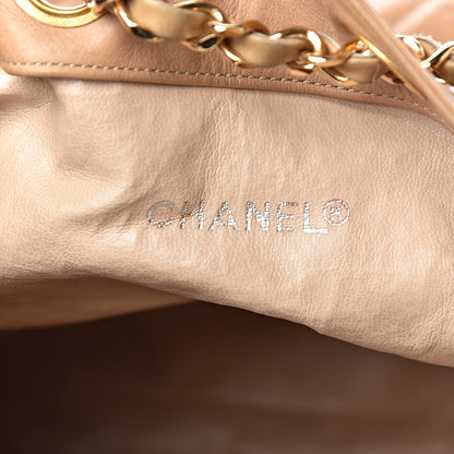 Chanel Lambskin Drawstring Bag Beige 7 of 17