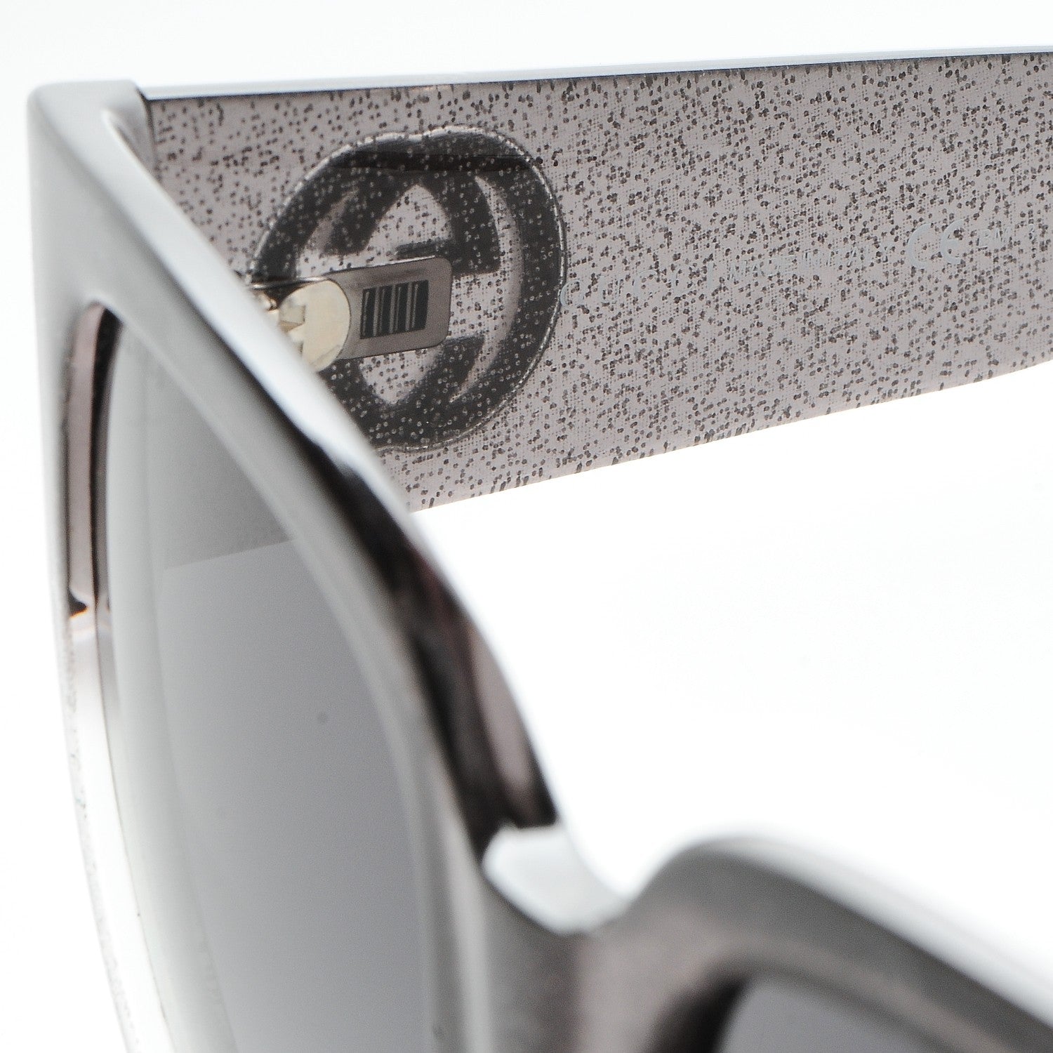 Gucci Glitter Square Optyl Sunglasses 3836/F/S Black Silver 6 of 8