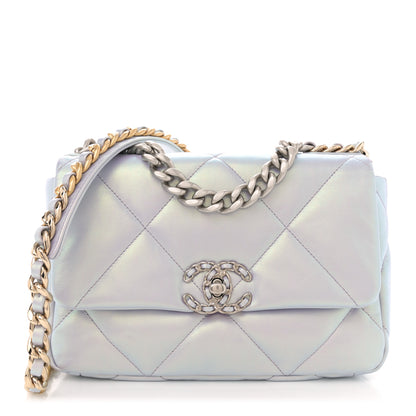 Chanel Iridescent Calfskin Quilted Medium Chanel 19 Flap Light Purple 1 of 12